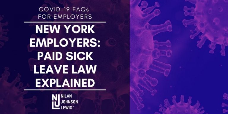 New York Employers: New COVID-19 Paid Sick Leave Law Explained - Nilan ...