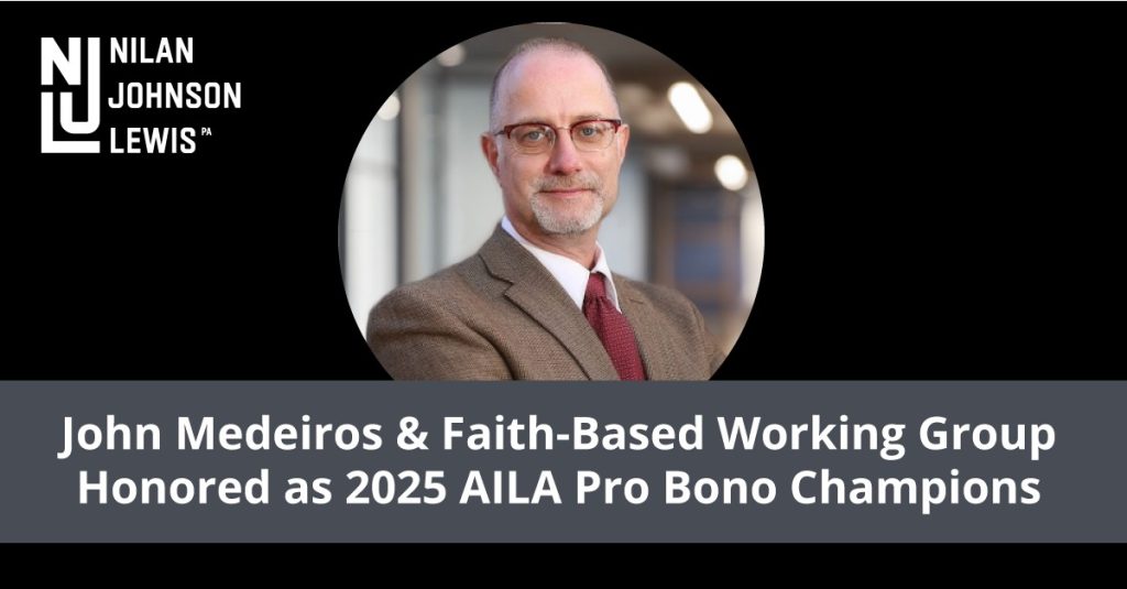 John Medeiros & Faith-Based Working Group Honored as 2025 AILA Pro Bono Champions