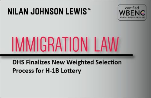 Newsroom image for the post DHS Finalizes New Weighted Selection Process for H-1B Lottery